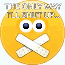 Shut Up Emoji Band Aid GIF