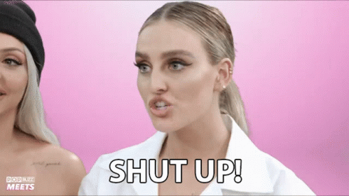 Shut Up Perrie Edwards In Pony Tail GIF