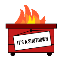 Shutdown Its A Shutdown Sticker GIF