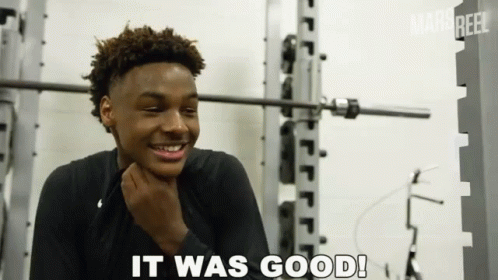 Shy Bronny James Coy Smile Interview GIF