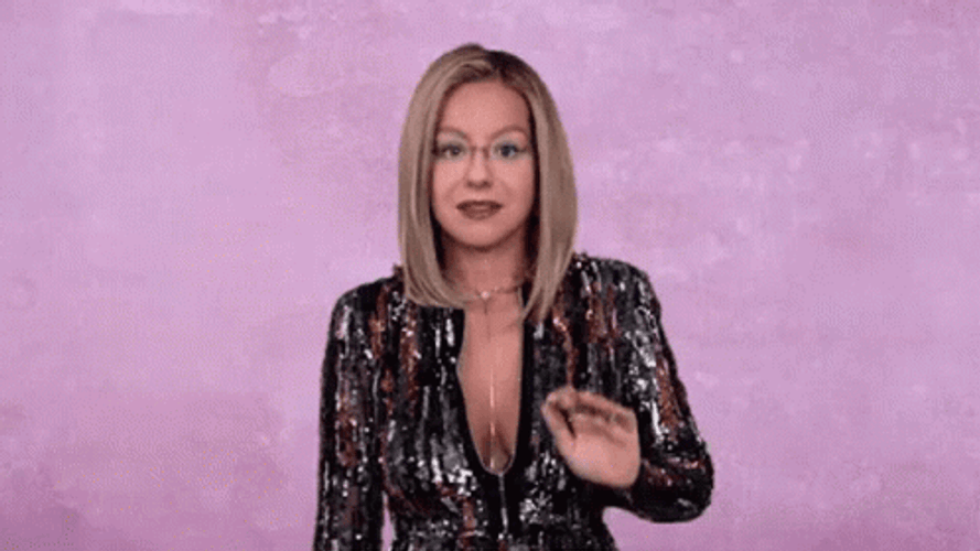 Shy Female Raising Hand GIF