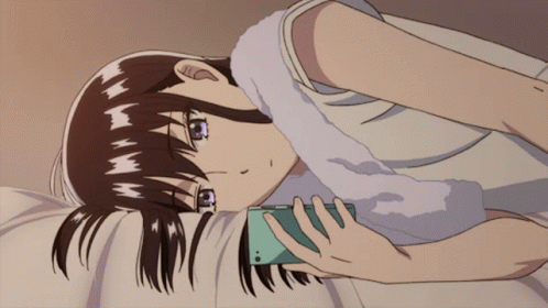 Shy Giggling Anime Girl GIF