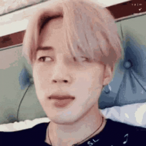 Shy Jimin Eye Roll Meme GIF