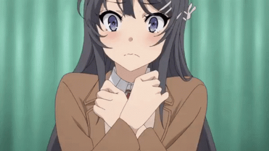 Shy Mai Sakurajima Blushing GIF