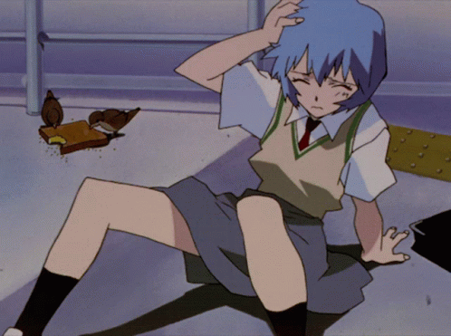 Shy Rei Ayanami Embarrased GIF