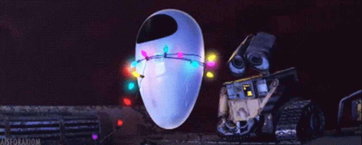 Shy Wall E And Eve Sweet Moments GIF