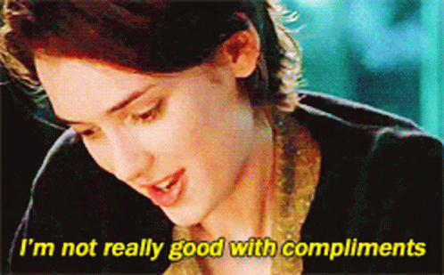 Shy Winona Ryder Not Good At Compliments GIF