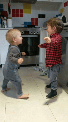 Sibling Doing Bro Hug GIF