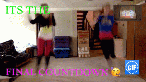 Sibling Exercise The Final Countdown GIF