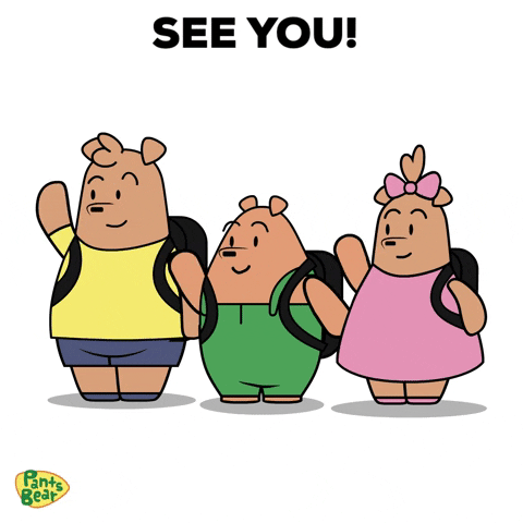 Siblings And Pants Bear Waving GIF