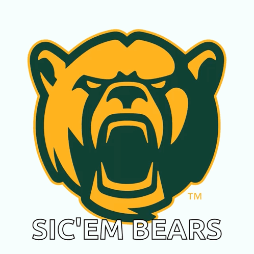 Sic Em Bears Logo With Bear Head