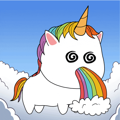 Sick Unicorn Throwing Up GIF