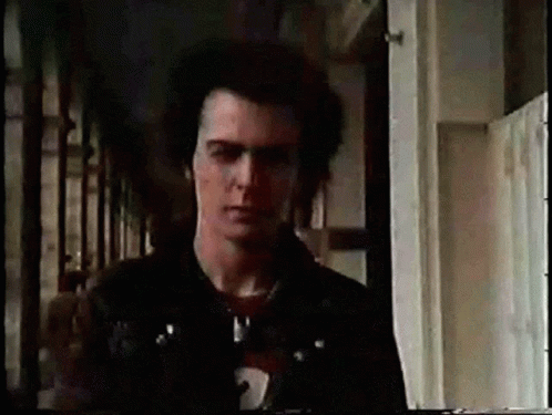 Sid Vicious Holding Knife GIF
