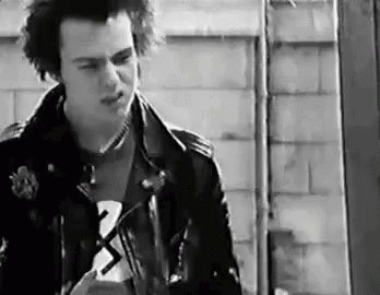 Sid Vicious Punk Hair Pointing Finger GIF