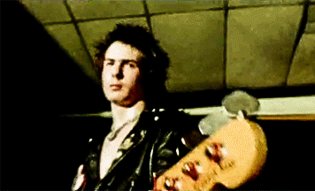 Sid Vicious Strumming Guitar GIF