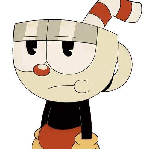 Side Look Cuphead Sticker