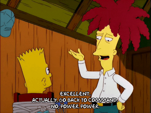 Sideshow Bob On Bart Simpson No Power GIF