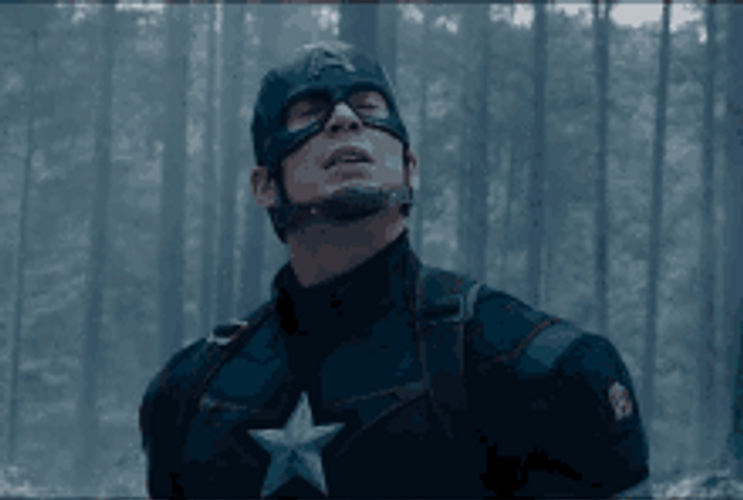 Sighing Captain America GIF