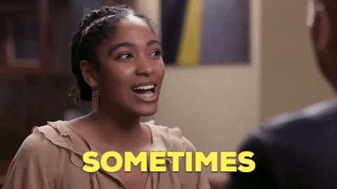 Sighing Lady Sometimes GIF