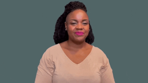 Sign Language Black Lady Signals No GIF