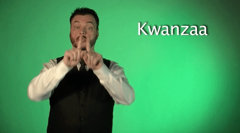 Sign Language For Kwanzaa GIF