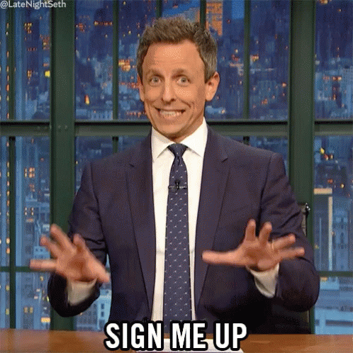 Sign Me Up Snl Weekend Update Seth Meyers GIF