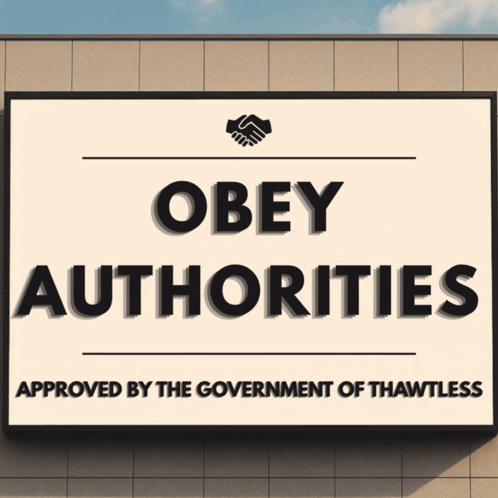 Sign Obey Authorities