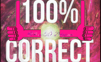 Sign Saying 100% Correct With Thumbs Up