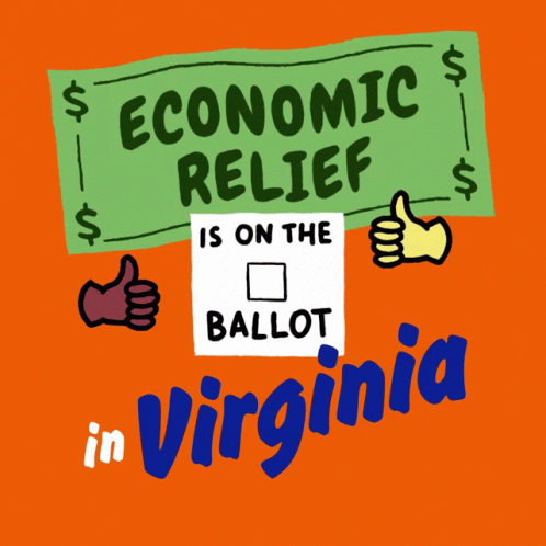 Sign Saying Economic Relief Is on the Ballot