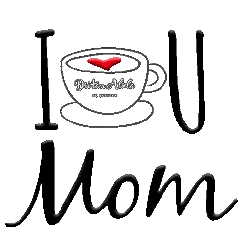 Sign Saying I Love You Mom With Heart Cup