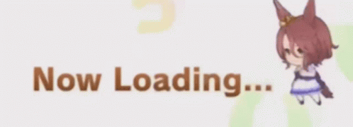 Sign Saying Now Loading With Cartoon Character