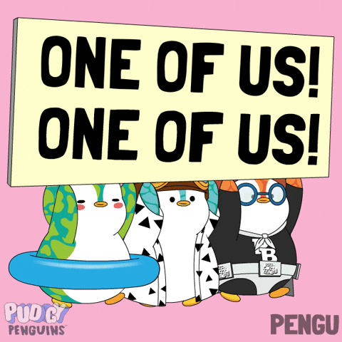 Sign Saying One Of Us One Of Us GIF