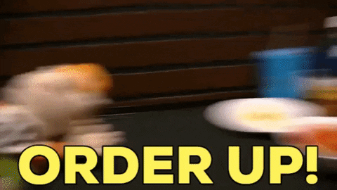 Sign Saying Order Up in Yellow