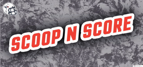 Sign Saying Scoop N Score With Football Helmet
