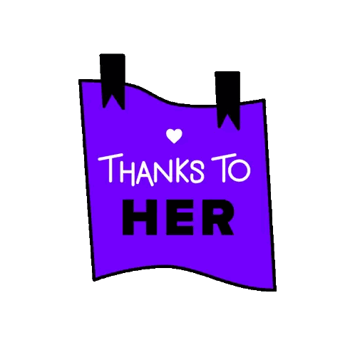 Sign Saying Thanks to Her