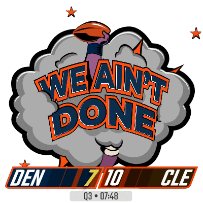 Sign Saying We Ain't Done With Football GIF