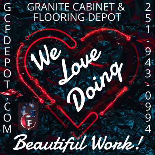 Sign Saying We Love Doing Beautiful Work