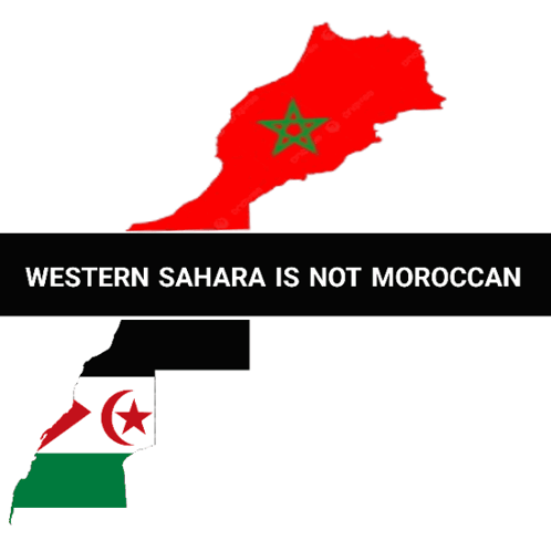 Sign Saying Western Sahara Is Not Moroccan