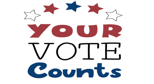 Sign Saying Your Vote Counts With Stars GIF