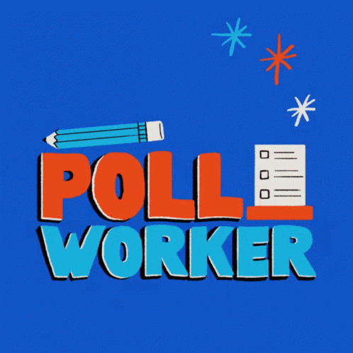 Sign Up to Be a Poll Worker in Arizona on Blue Background