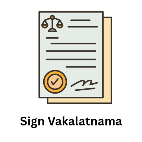 Sign With Scales of Justice and Check Mark