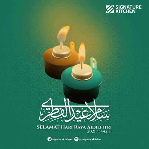 Signature Kitchen Ad With Two Candles GIF