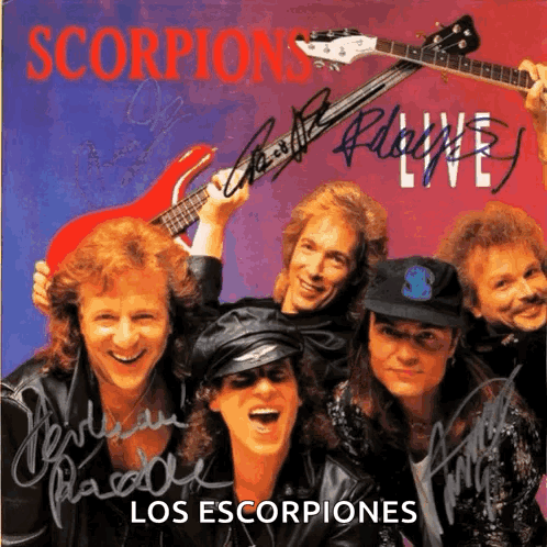 Signed Scorpions Album Cover GIF
