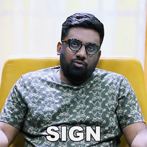Signing Sign Command Manan Desai GIF