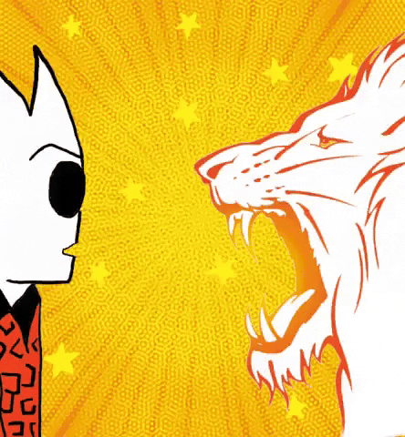 Silence The Angry Lion GIF