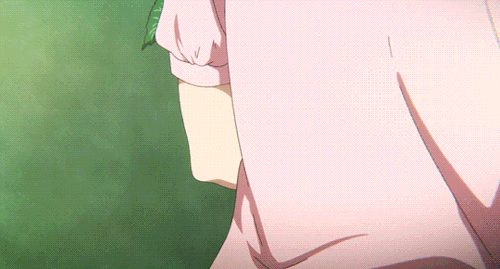 Silent Voice Shouko Holding Plant GIF