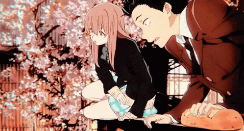 Silent Voice Shouko Nishimiya Jumping GIF
