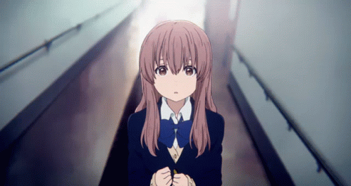 Silent Voice Shouko Nishimiya Smiling GIF