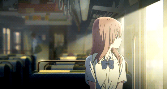Silent Voice Shouko Riding Bus GIF