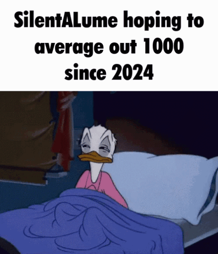 Duck In Bed Hoping To Average 1000 Since 2024 GIF